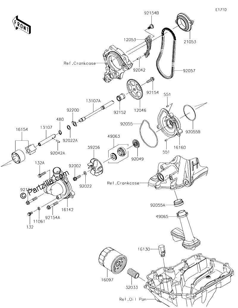 Diagrama de OIL PUMP OIL FILTER