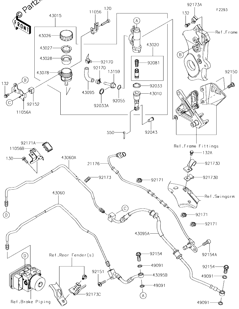 Diagrama de REAR MASTER CYLINDER