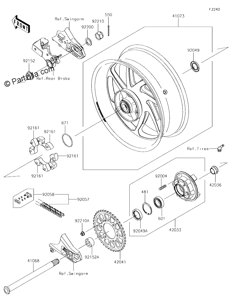 Diagrama de REAR WHEEL CHAIN