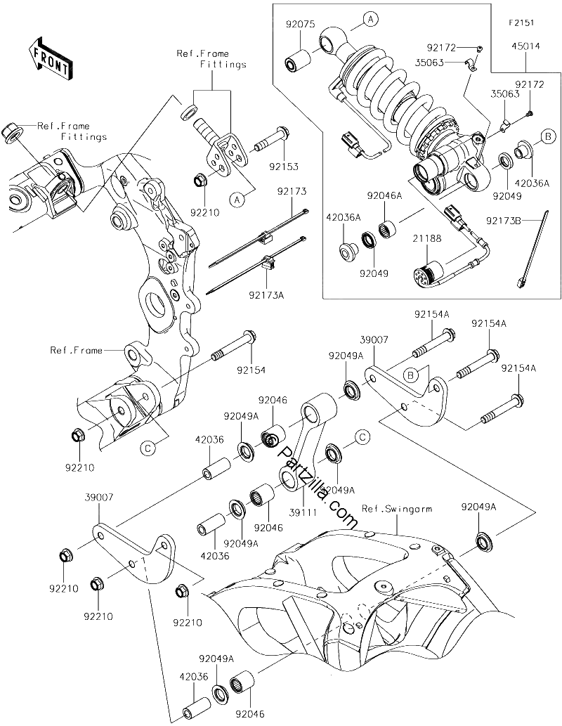 Diagrama de SUSPENSION SHOCK ABSORBER