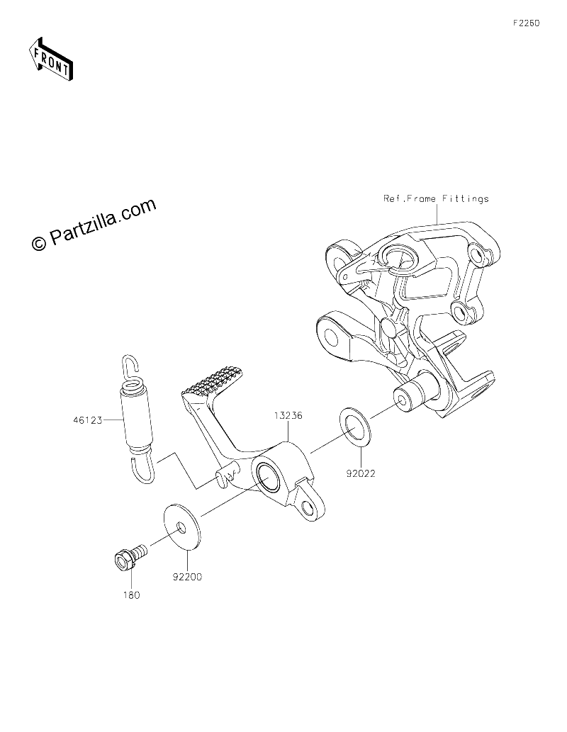 Diagrama de BRAKE PEDAL TORQUE LINK