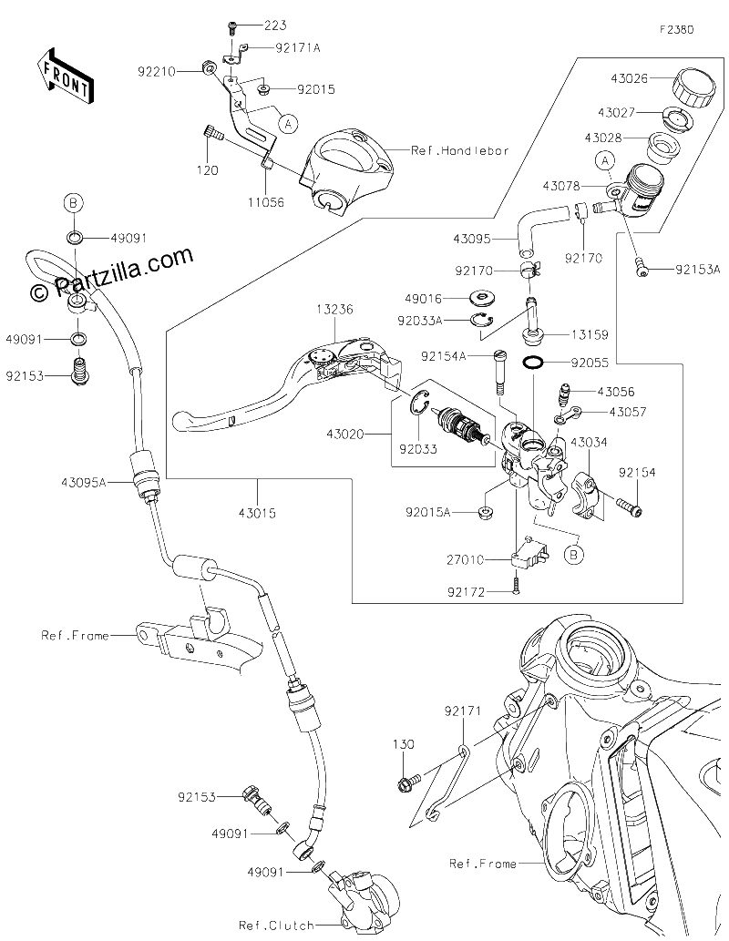 Diagrama de CLUTCH MASTER CYLINDER