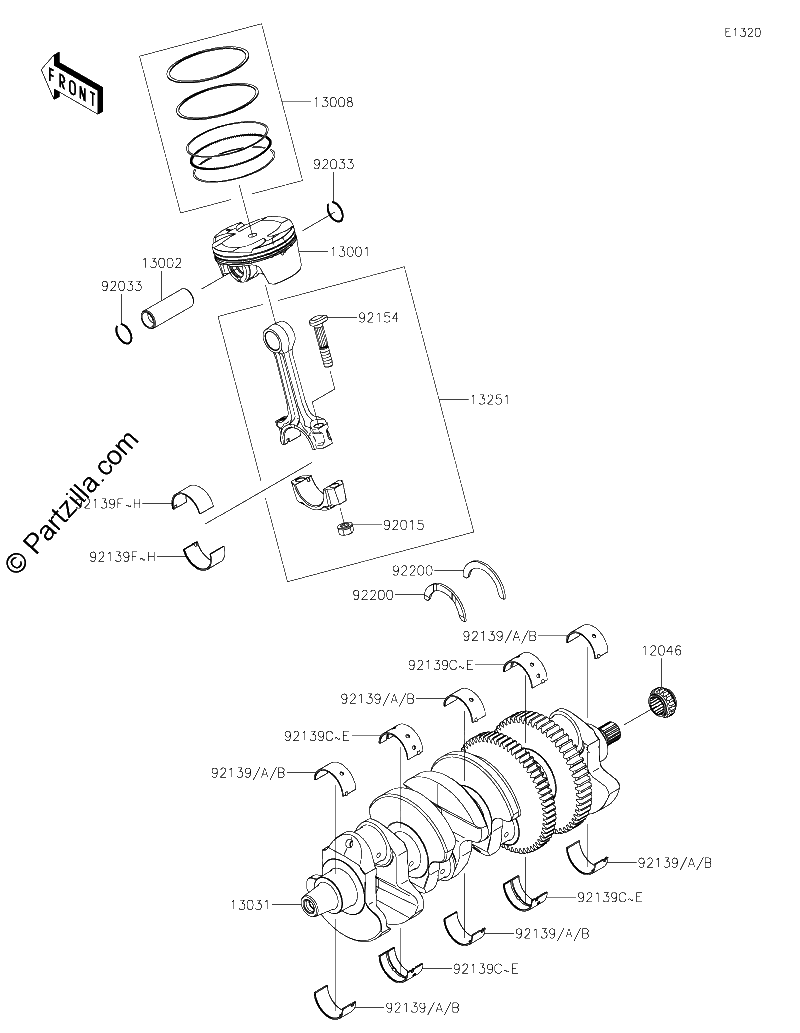 Diagrama de CRANKSHAFT PISTON S