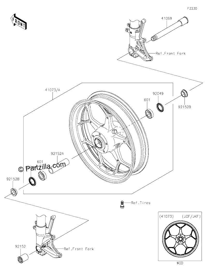 Diagrama de FRONT WHEEL