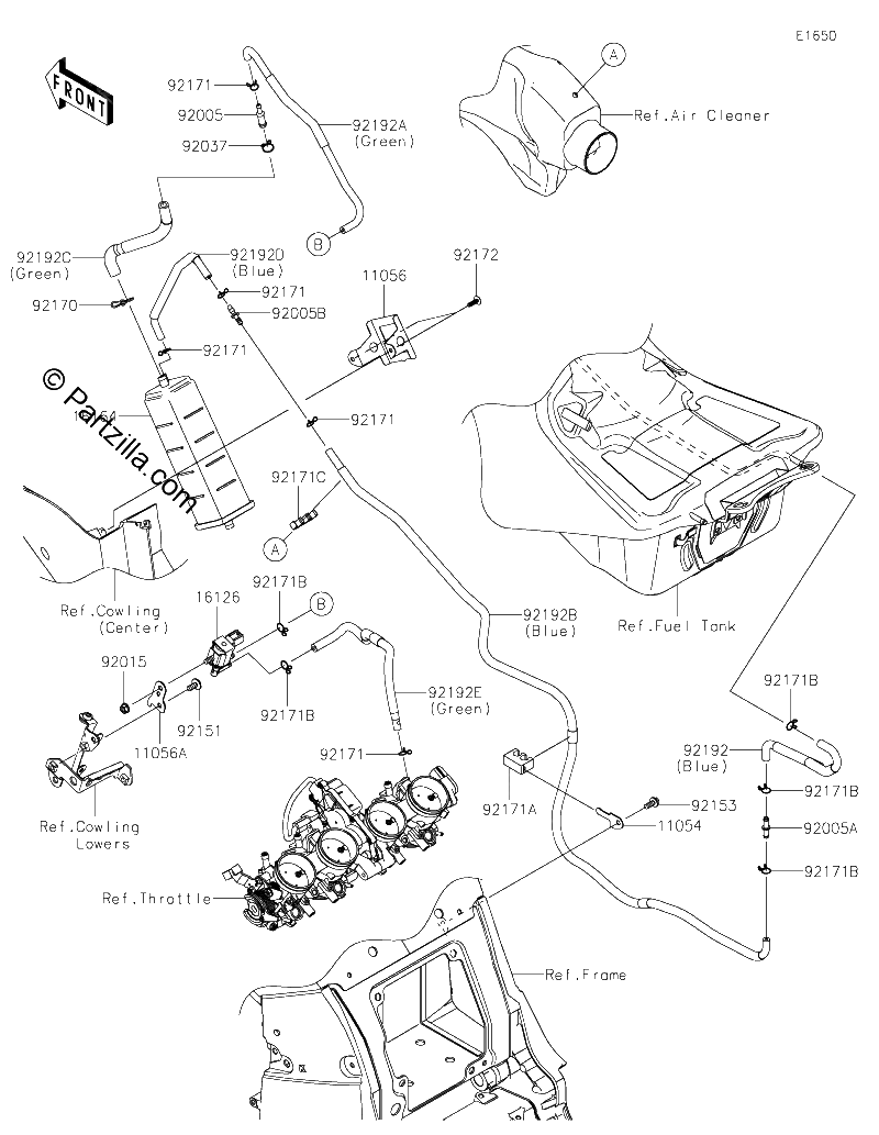 Diagrama de FUEL EVAPORATIVE SYSTEM CA