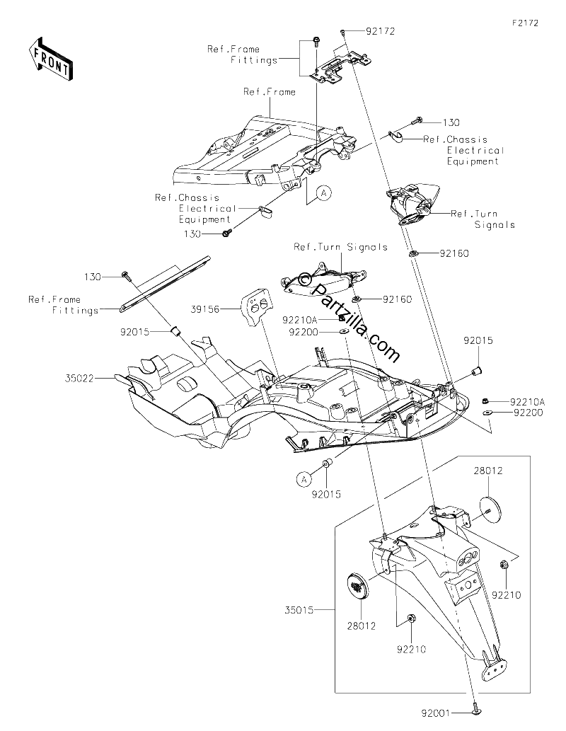 Diagrama de REAR FENDER S
