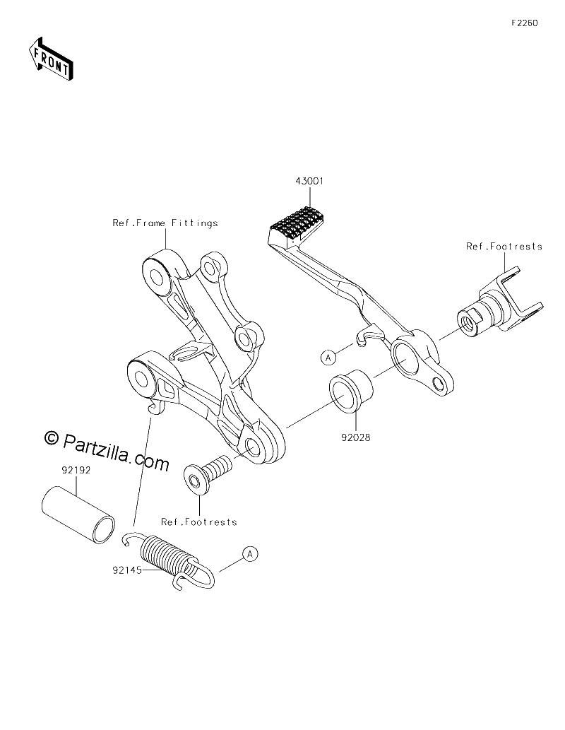 Diagrama de BRAKE PEDAL TORQUE LINK
