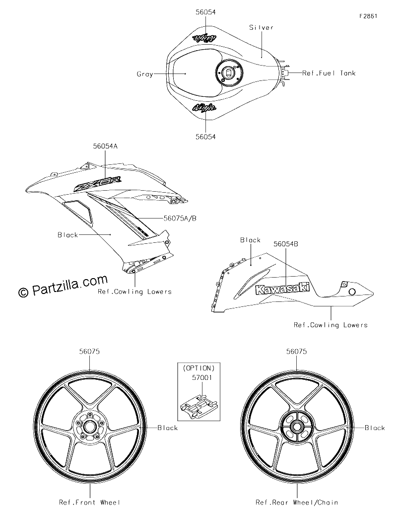 Diagrama de DECALS SILVER EJF
