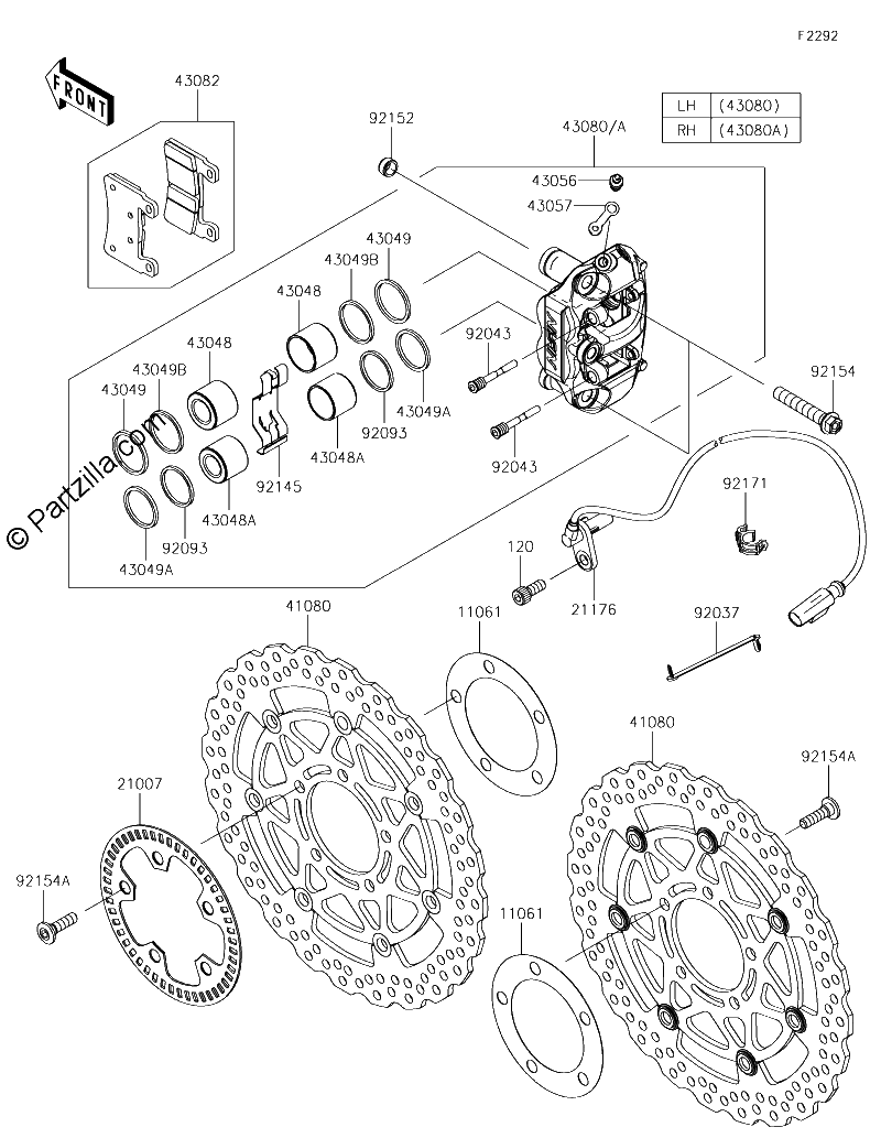 Diagrama de FRONT BRAKE