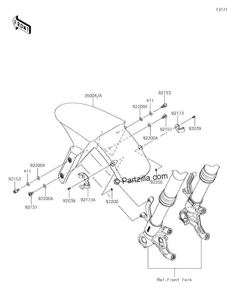 Diagrama de FRONT FENDER S