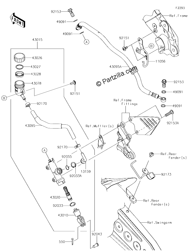Diagrama de REAR MASTER CYLINDER