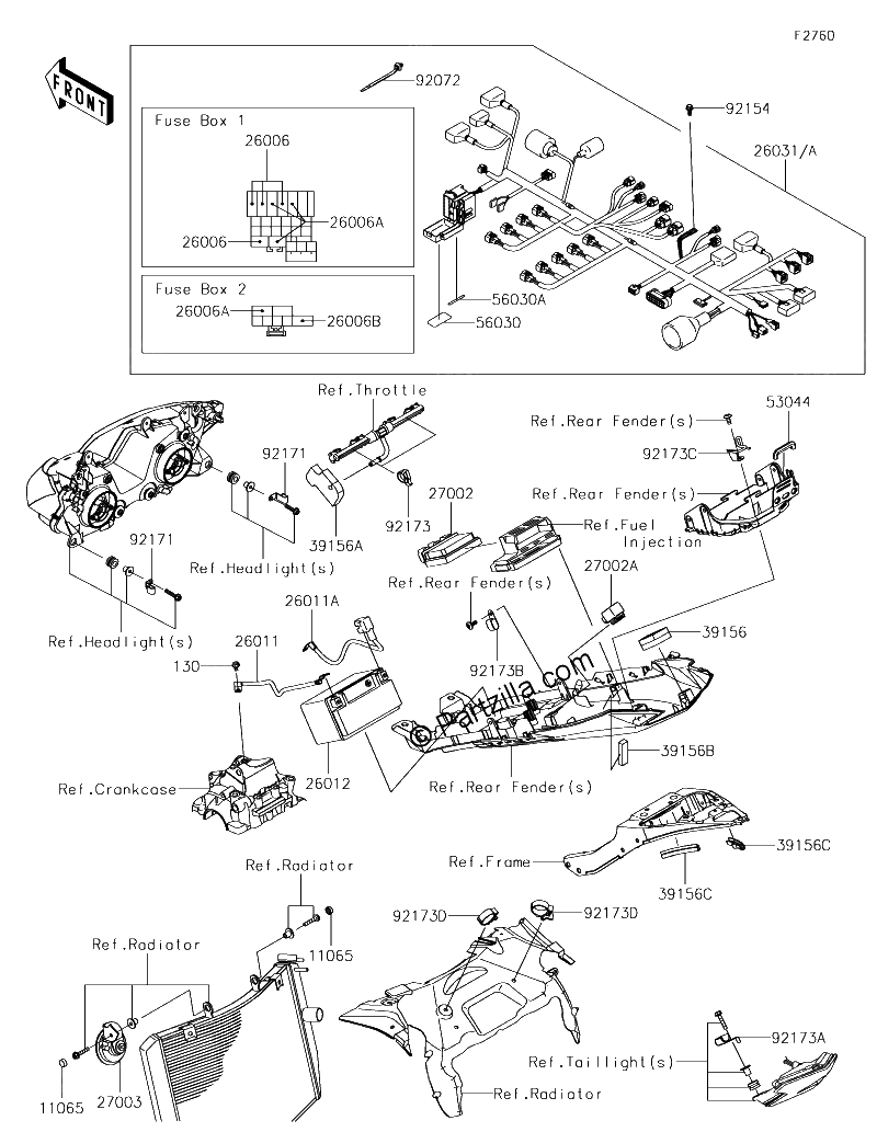 Diagrama de CHASSIS ELECTRICAL EQUIPMENT