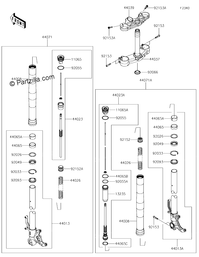 Diagrama de FRONT FORK