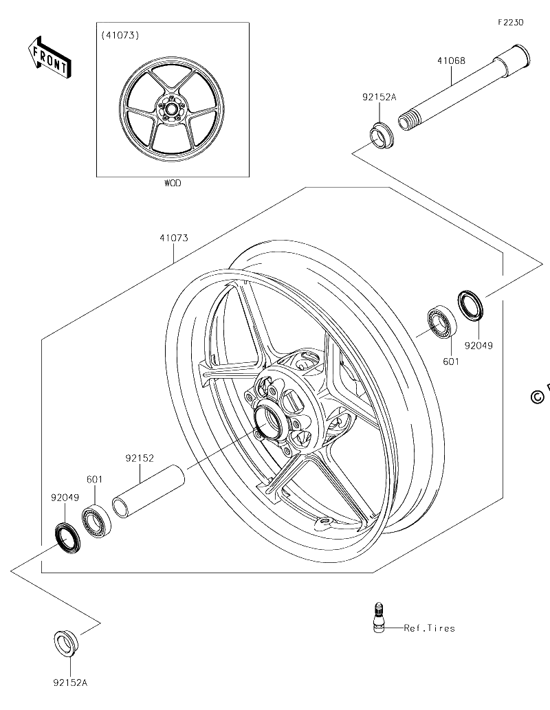 Diagrama de FRONT WHEEL