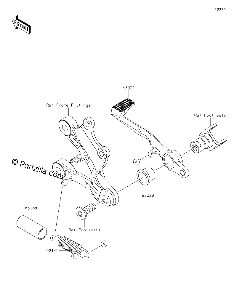 Diagrama de BRAKE PEDAL TORQUE LINK