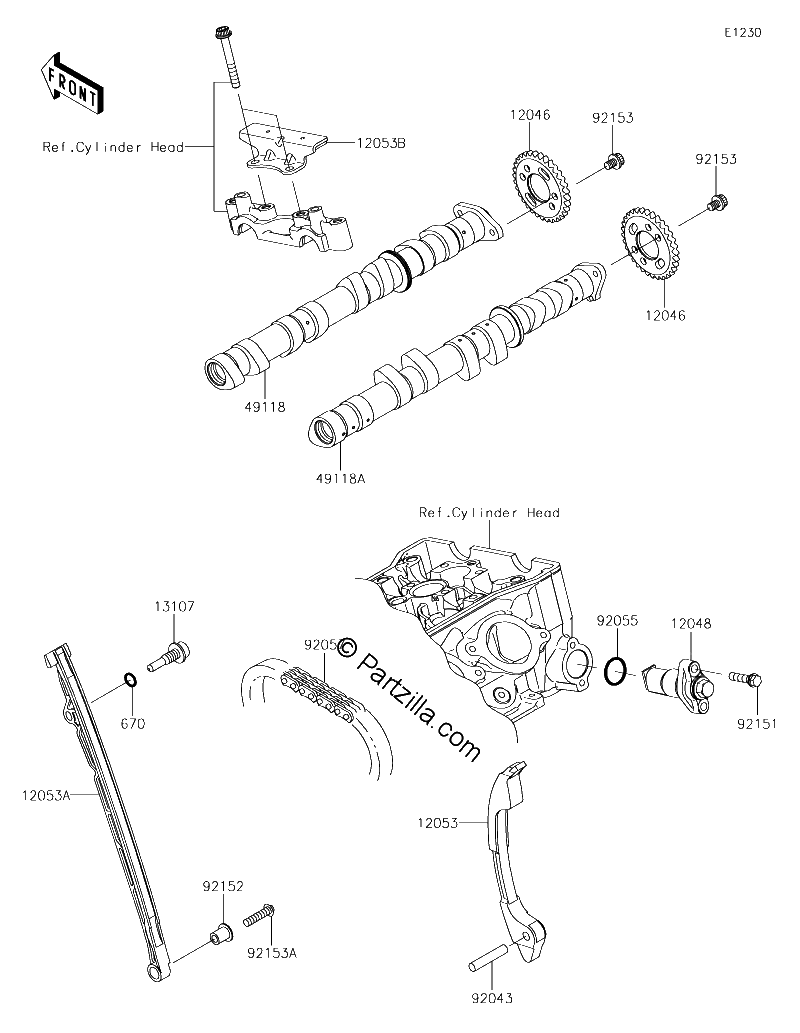 Diagrama de CAMSHAFT S TENSIONER