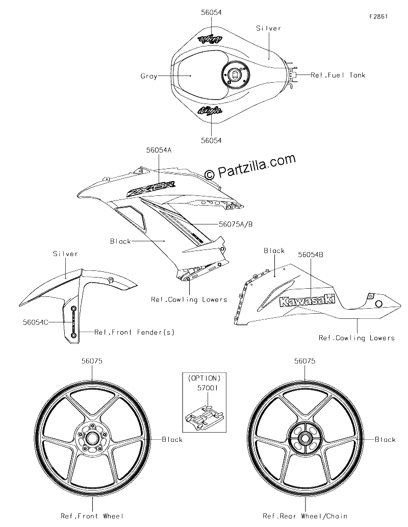 Diagrama de DECALS SILVER FJF