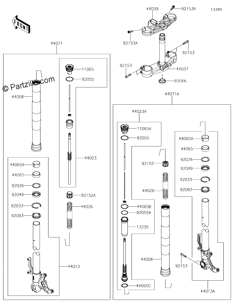 Diagrama de FRONT FORK