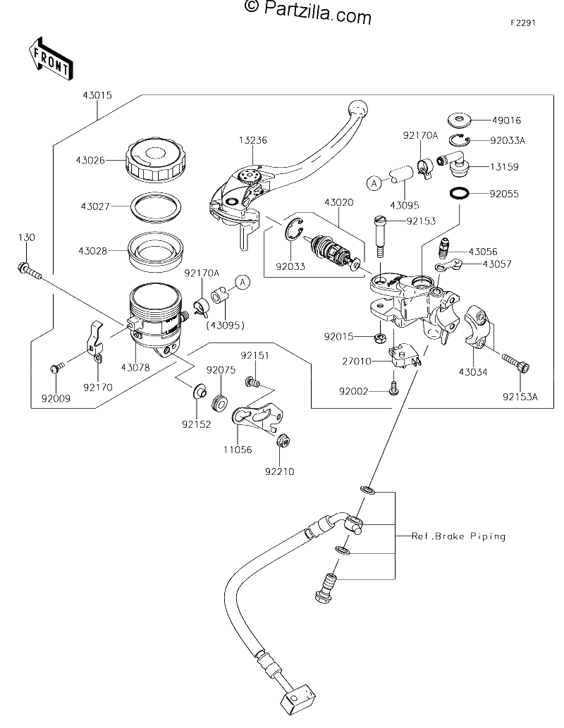 Diagrama de FRONT MASTER CYLINDER