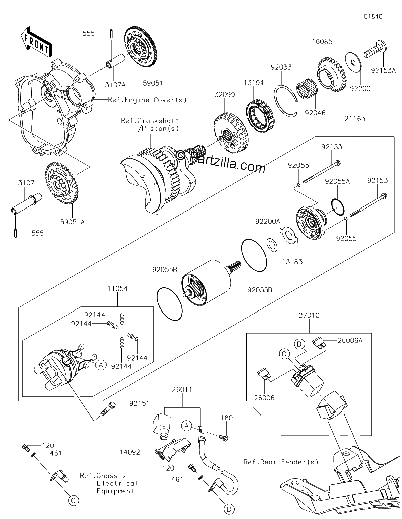 Diagrama de STARTER MOTOR