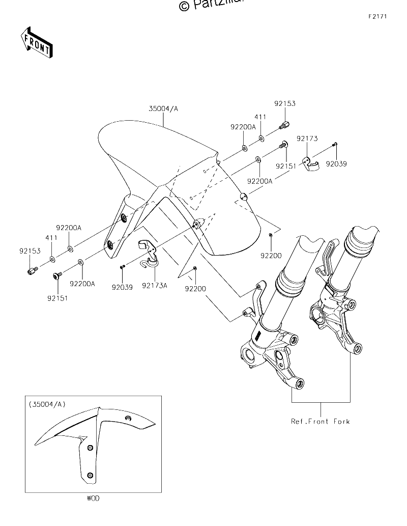 Diagrama de FRONT FENDER S