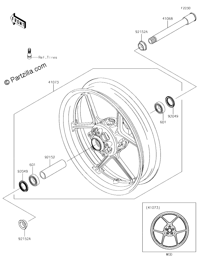 Diagrama de FRONT WHEEL