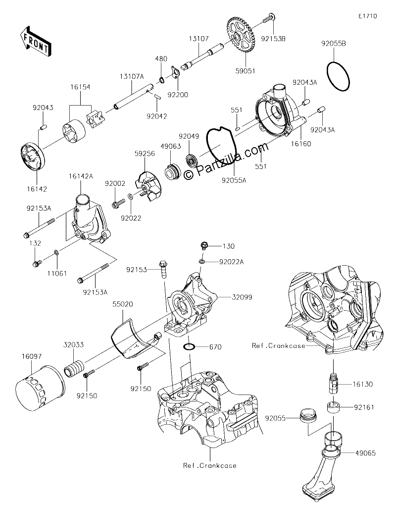 Diagrama de OIL PUMP OIL FILTER