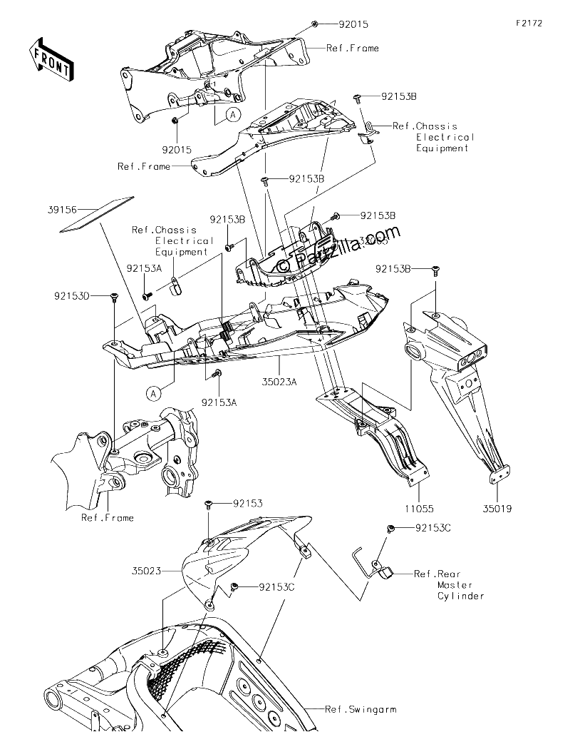 Diagrama de REAR FENDER S