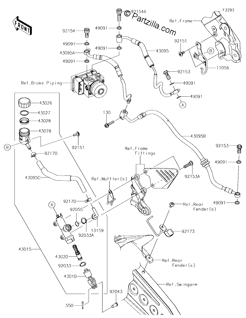Diagrama de REAR MASTER CYLINDER