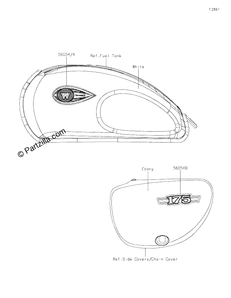Diagrama de DECALS WHITE AJF AKF