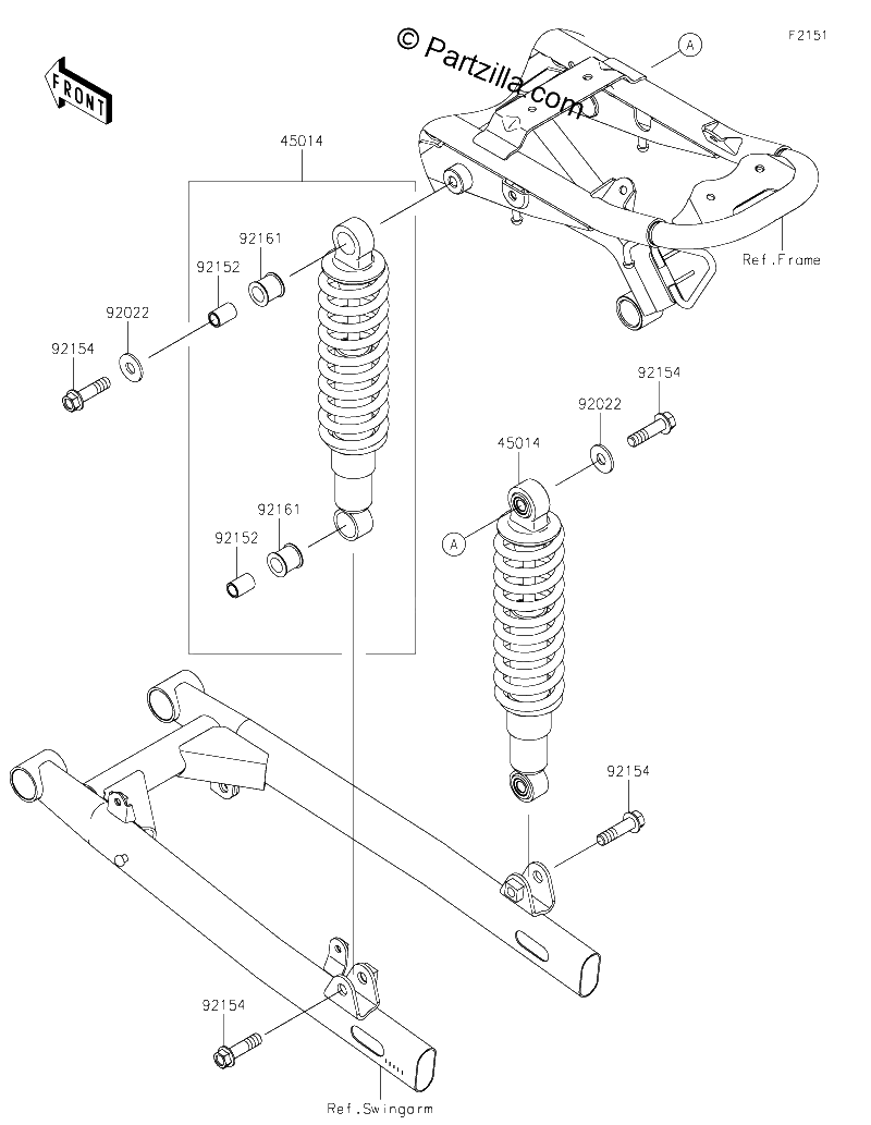 Diagrama de SUSPENSION SHOCK ABSORBER