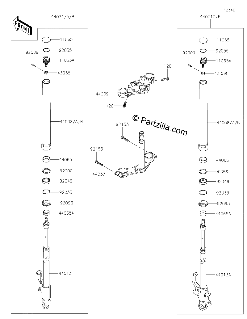 Diagrama de FRONT FORK