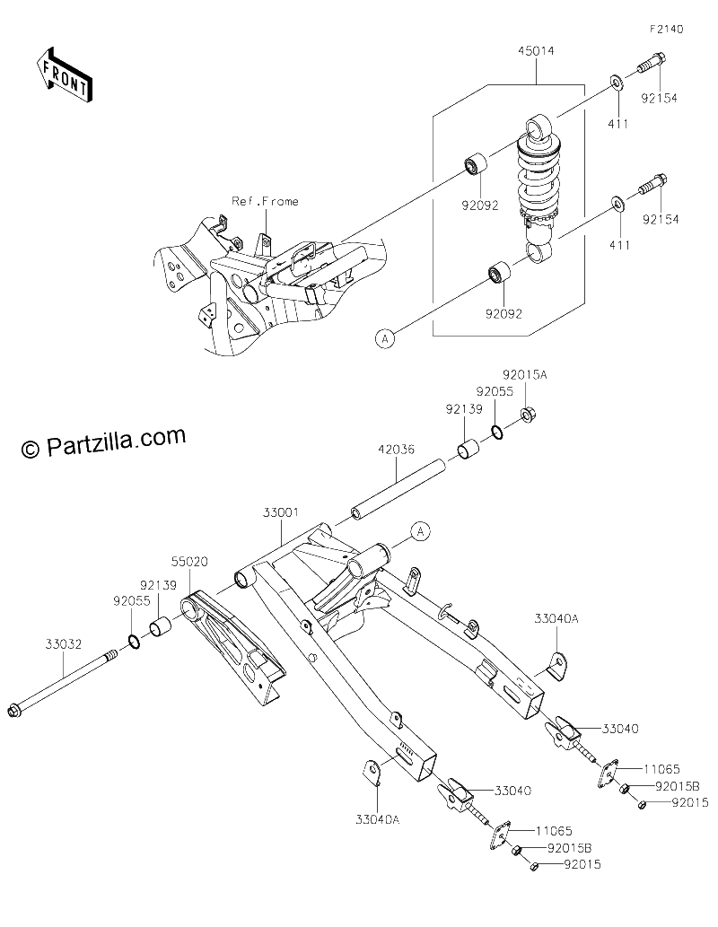 Diagrama de SWINGARM SHOCK ABSORBER