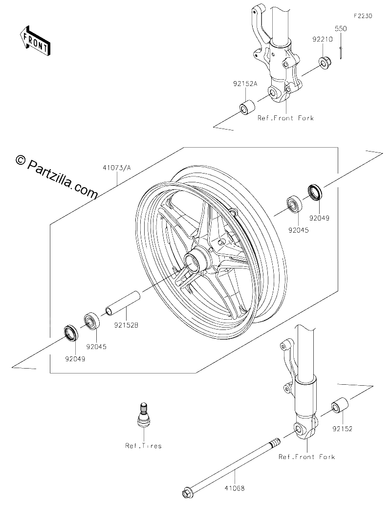 Diagrama de FRONT WHEEL