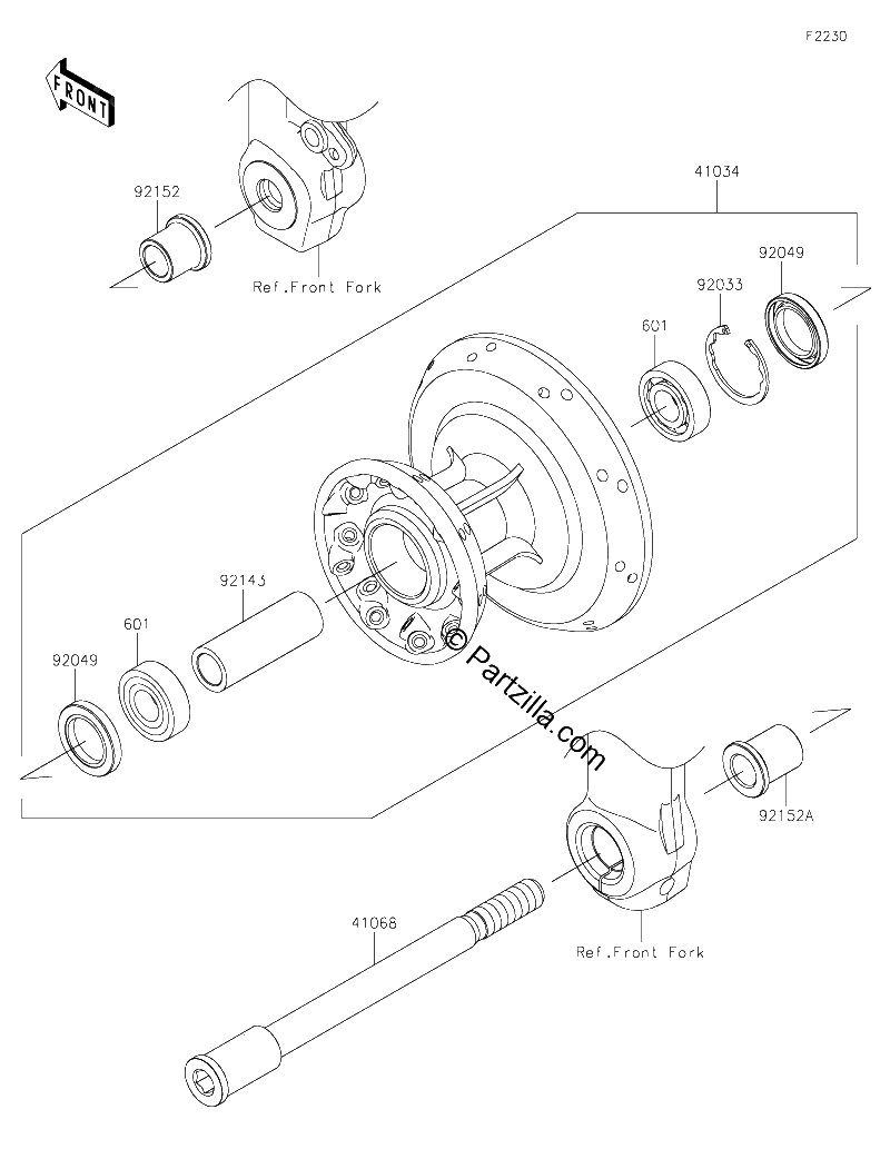 Diagrama de FRONT WHEEL