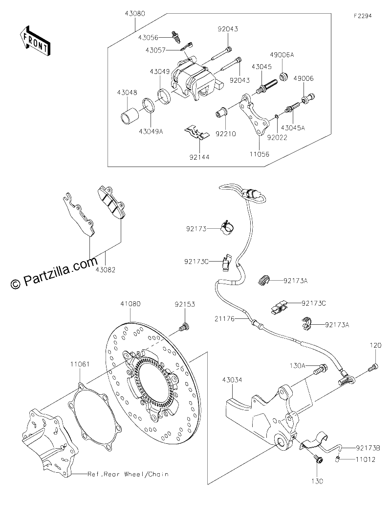 Diagrama de REAR BRAKE