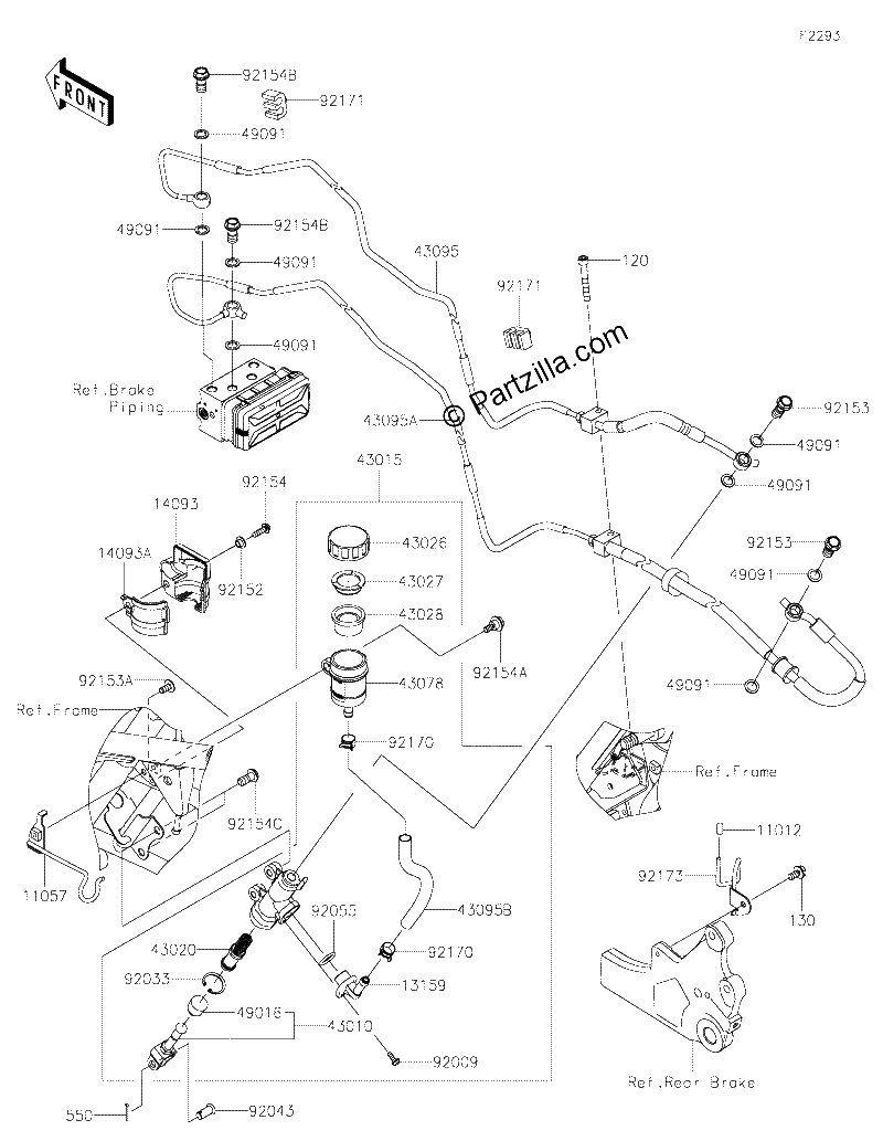 Diagrama de REAR MASTER CYLINDER