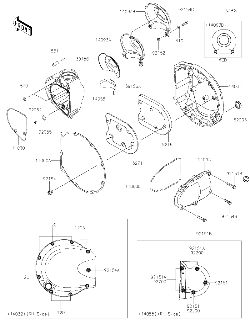 Diagrama de RIGHT ENGINE COVER S
