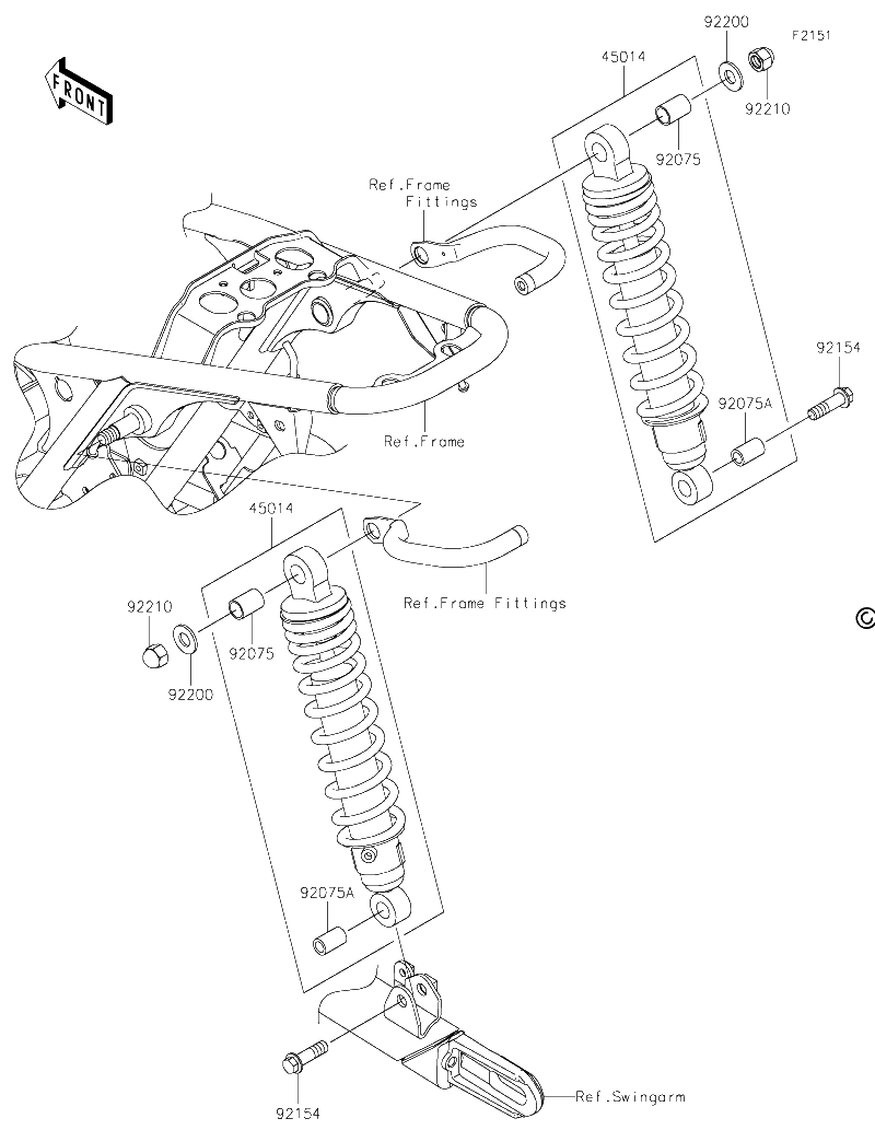 Diagrama de SUSPENSION SHOCK ABSORBER