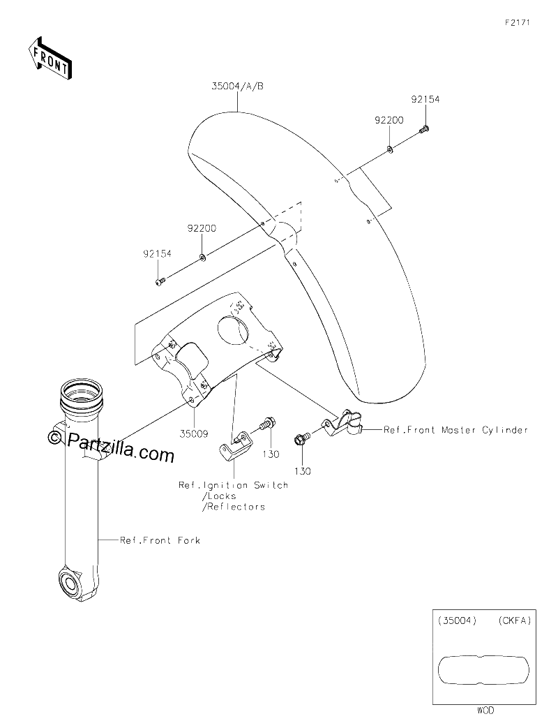 Diagrama de FRONT FENDER S