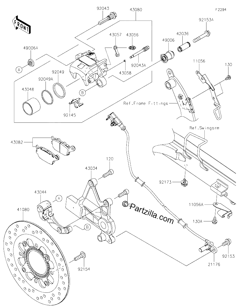 Diagrama de REAR BRAKE