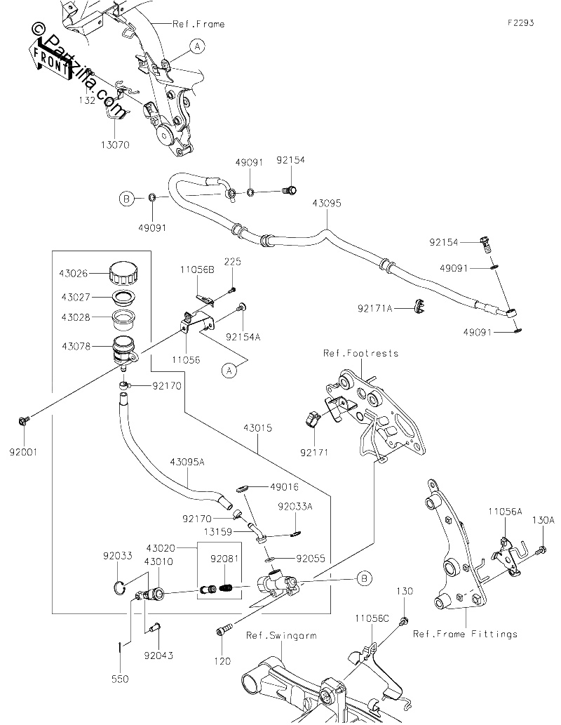 Diagrama de REAR MASTER CYLINDER