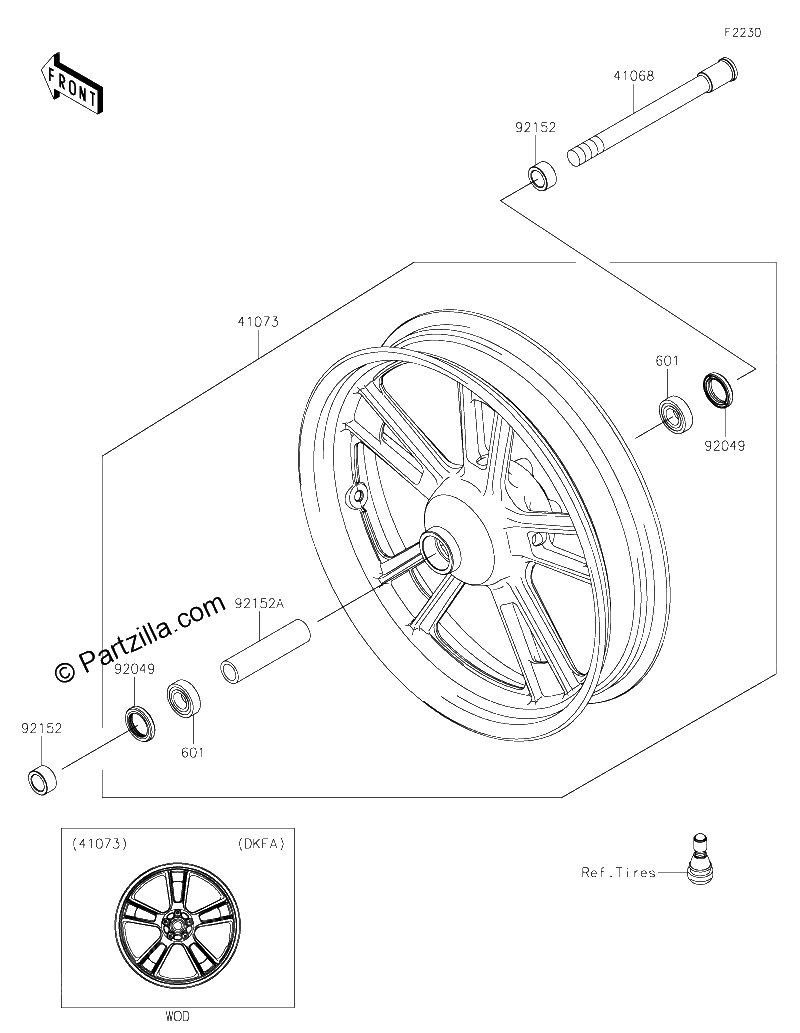 Diagrama de FRONT WHEEL