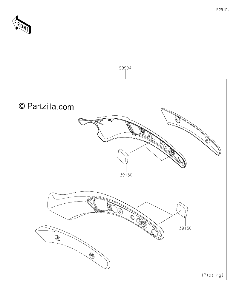 Diagrama de ACCESSORY FENDER STRUT COVER