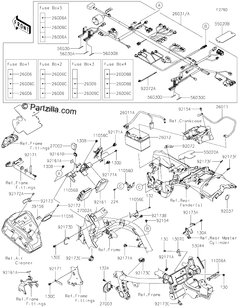 Diagrama de CHASSIS ELECTRICAL EQUIPMENT
