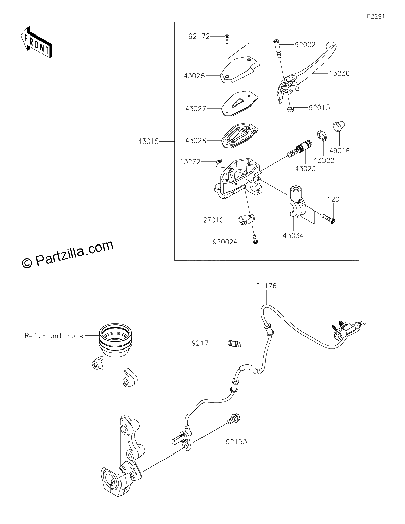 Diagrama de FRONT MASTER CYLINDER
