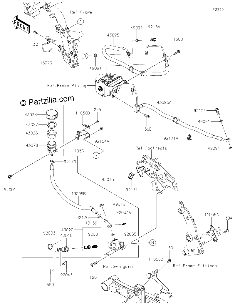 Diagrama de REAR MASTER CYLINDER