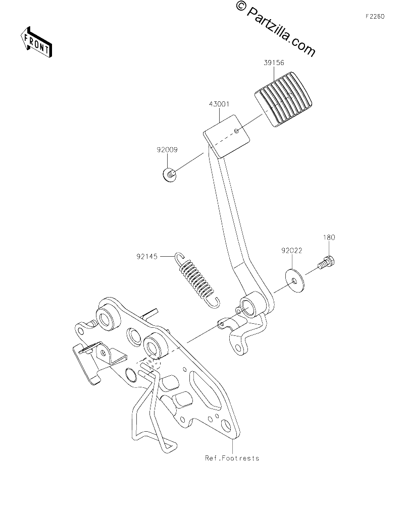 Diagrama de BRAKE PEDAL TORQUE LINK