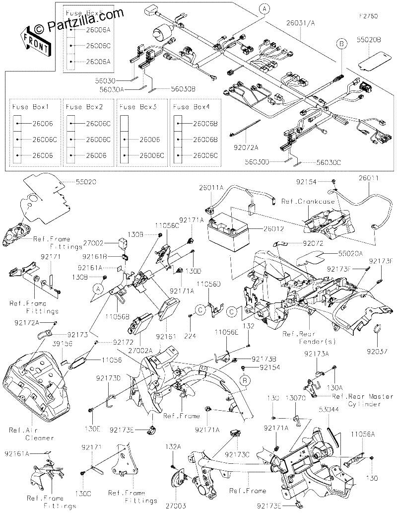 Diagrama de CHASSIS ELECTRICAL EQUIPMENT