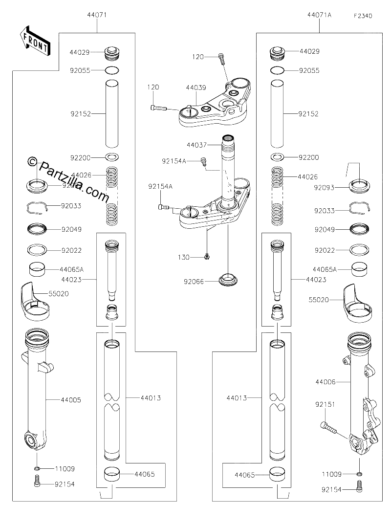 Diagrama de FRONT FORK